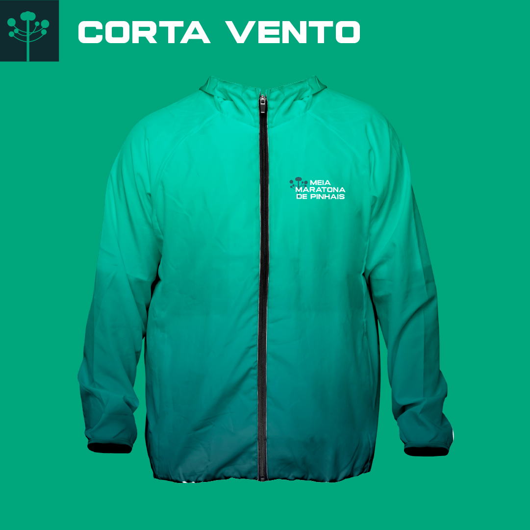 Corta vento do kit da prova